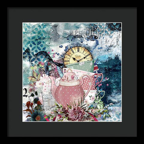 Tea Time Collage - Framed Print