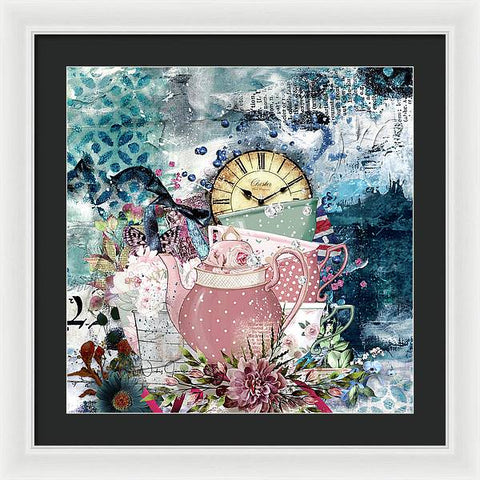 Tea Time Collage - Framed Print