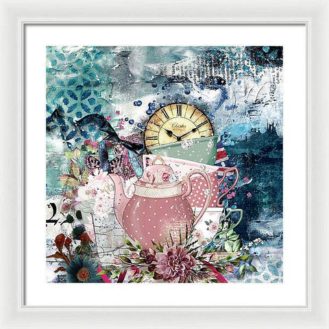 Tea Time Collage - Framed Print