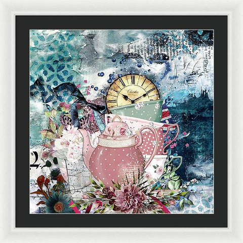 Tea Time Collage - Framed Print