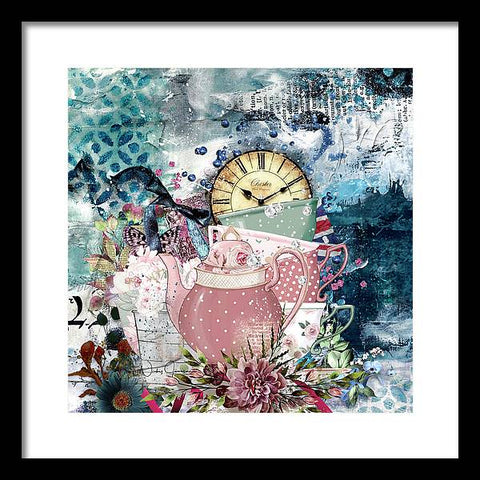 Tea Time Collage - Framed Print