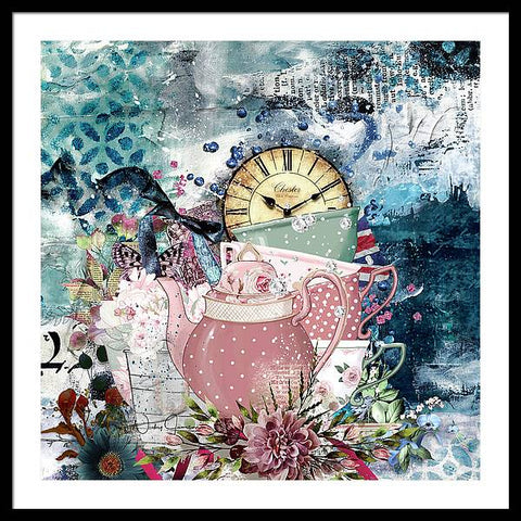 Tea Time Collage - Framed Print