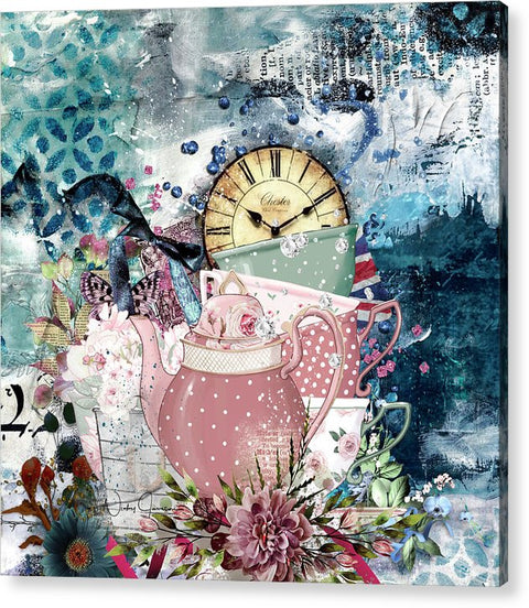 Tea Time Collage - Acrylic Print