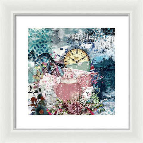 Tea Time Collage - Framed Print