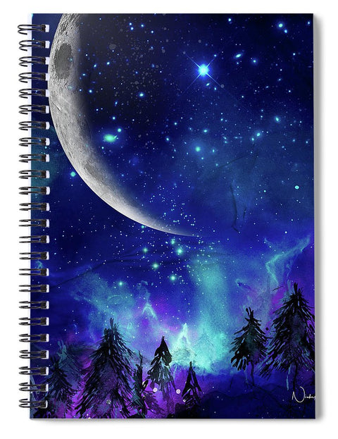 The Heavens - Moon Cycle - Spiral Notebook