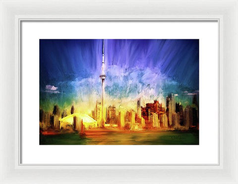 Toronto Skyline at Night - Framed Print