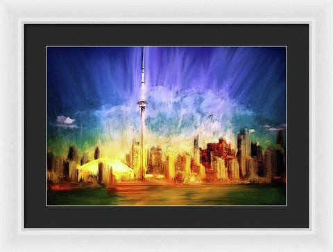 Toronto Skyline at Night - Framed Print