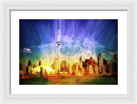 Toronto Skyline at Night - Framed Print