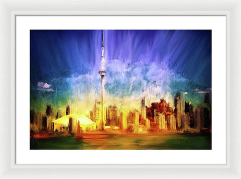 Toronto Skyline at Night - Framed Print