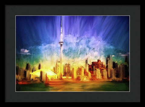 Toronto Skyline at Night - Framed Print