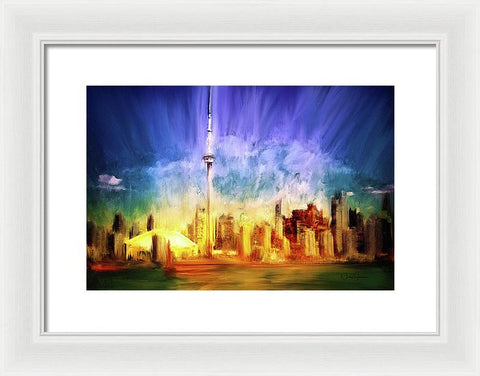 Toronto Skyline at Night - Framed Print