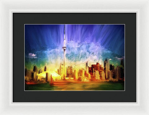 Toronto Skyline at Night - Framed Print