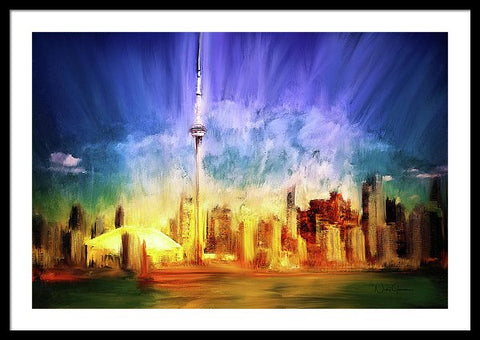 Toronto Skyline at Night - Framed Print