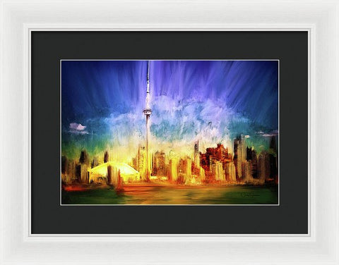 Toronto Skyline at Night - Framed Print