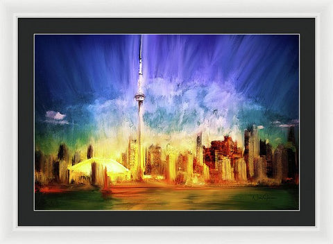 Toronto Skyline at Night - Framed Print