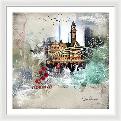 Toronto Skating - Framed Print