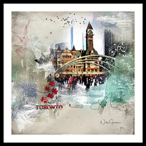 Toronto Skating - Framed Print