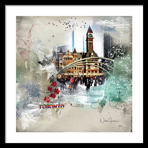 Toronto Skating - Framed Print