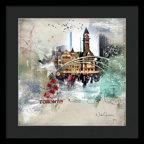 Toronto Skating - Framed Print