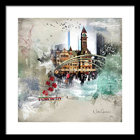 Toronto Skating - Framed Print