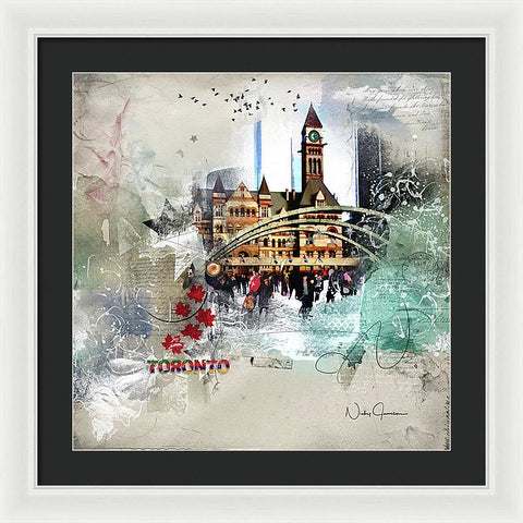 Toronto Skating - Framed Print