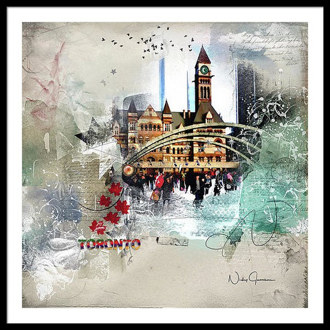 Toronto Skating - Framed Print