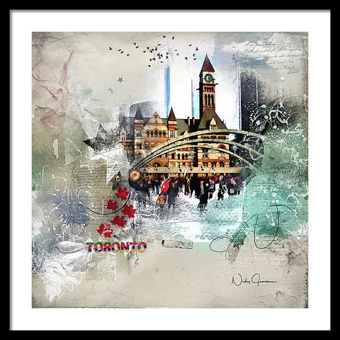 Toronto Skating - Framed Print