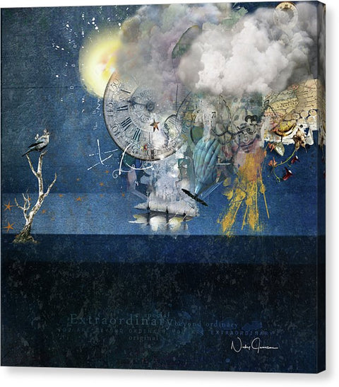 Up In The Clouds Collage - Canvas Print