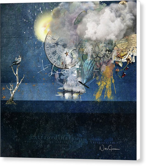 Up In The Clouds Collage - Canvas Print