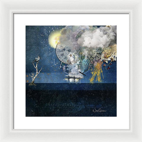 Up In The Clouds - Collage - Framed Print
