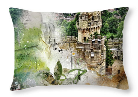 Warwick Castle from Caesar's Tower - Throw Pillow